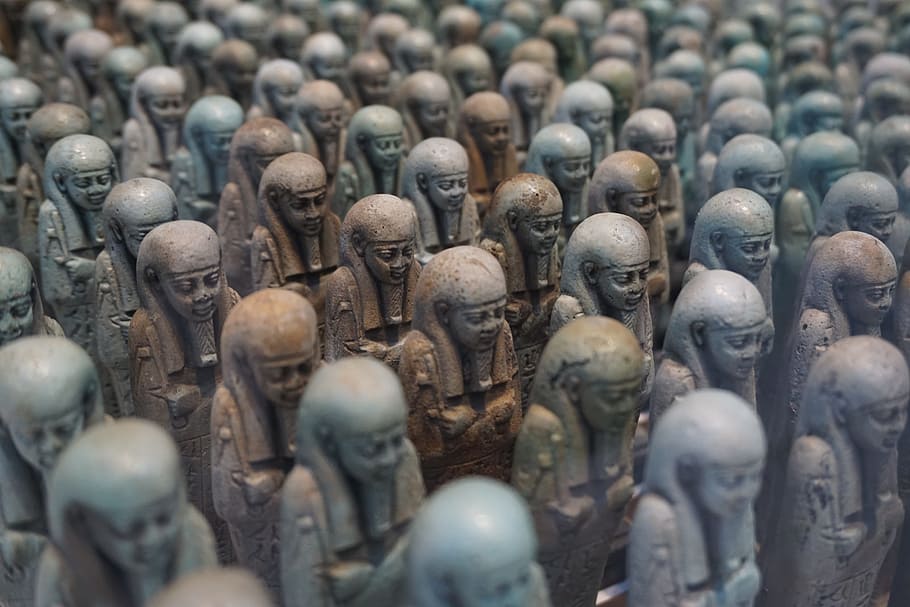 statuette, egypt, museum, army, abundance, no people, large group of objects HD wallpaper
