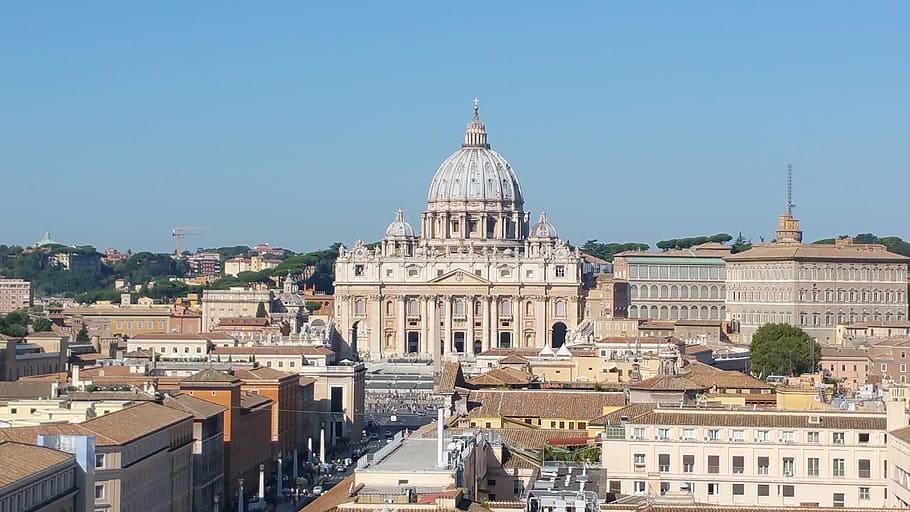 st peter's, rome, ba, vatican, dome, basilica, ancient, church HD wallpaper