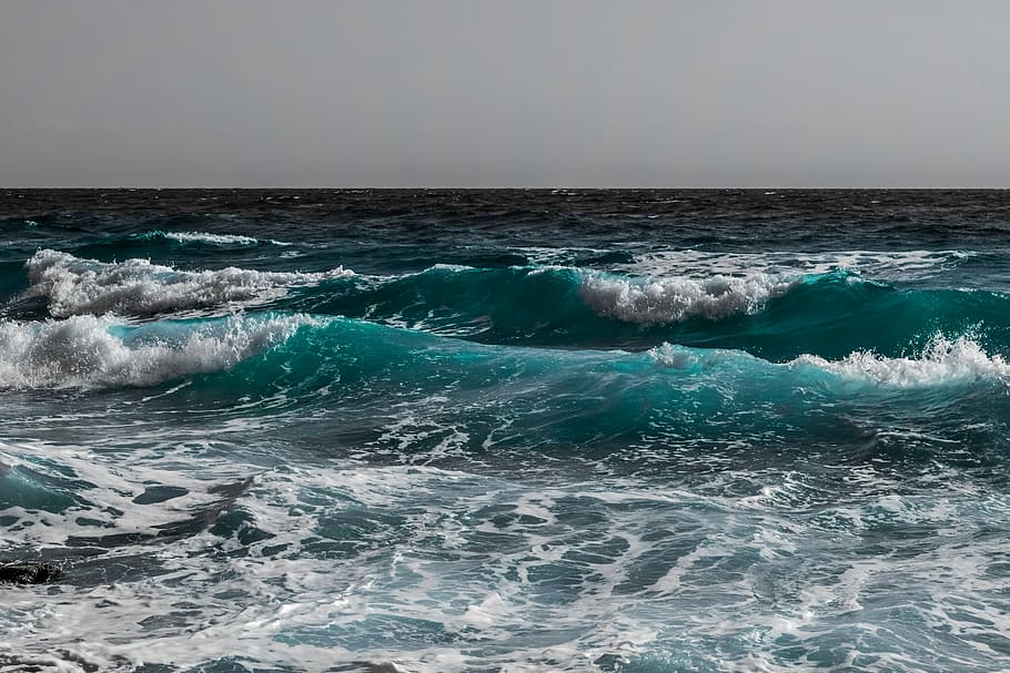 ocean waves at daytime, sea, surf, water, seascape, nature HD wallpaper