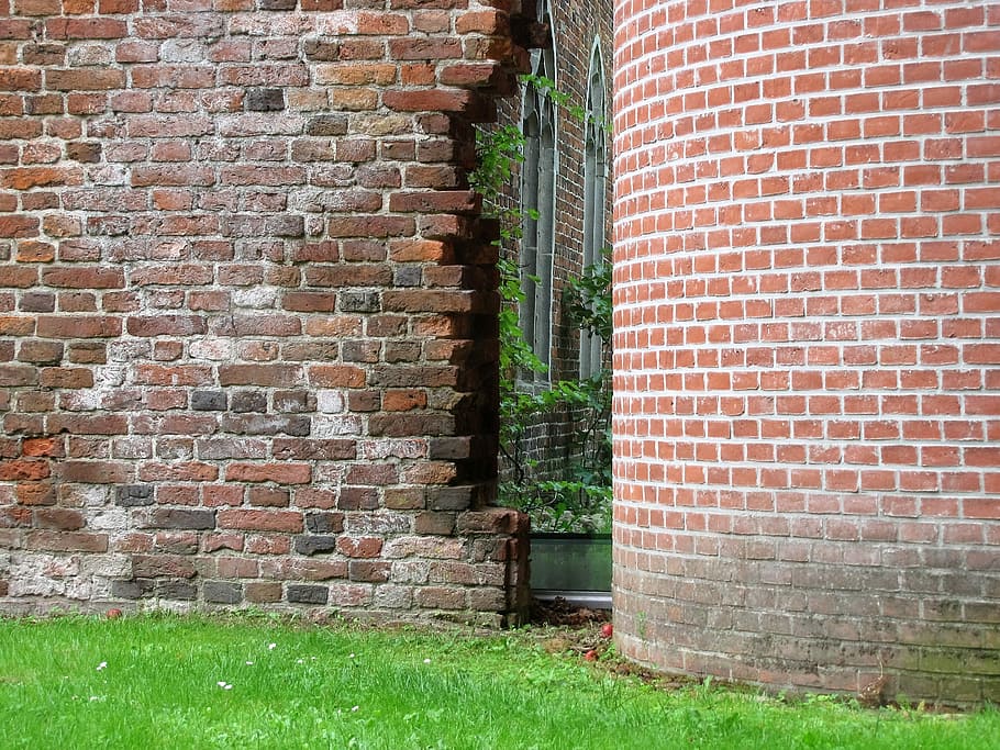 Wall, Monastery, monastery wall, kloostertuin, medieval, brick wall HD wallpaper