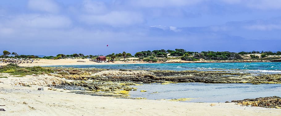 beach, landscape, dunes, resort, tourism, makronissos, ayia napa HD wallpaper