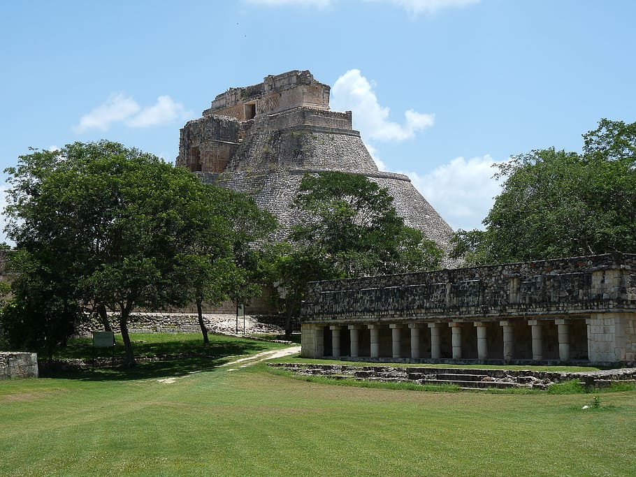 gray landmark scenery during daytime, Mexico, Maya, Ruins, old Ruin, HD wallpaper