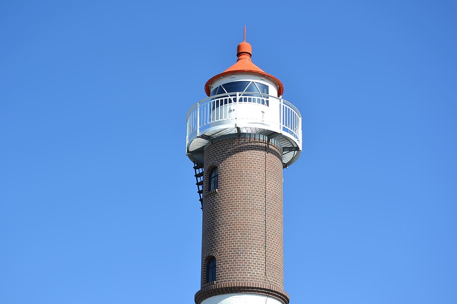 lighthouse, poeler lighthouse, sky, tower, baltic sea, architecture HD wallpaper