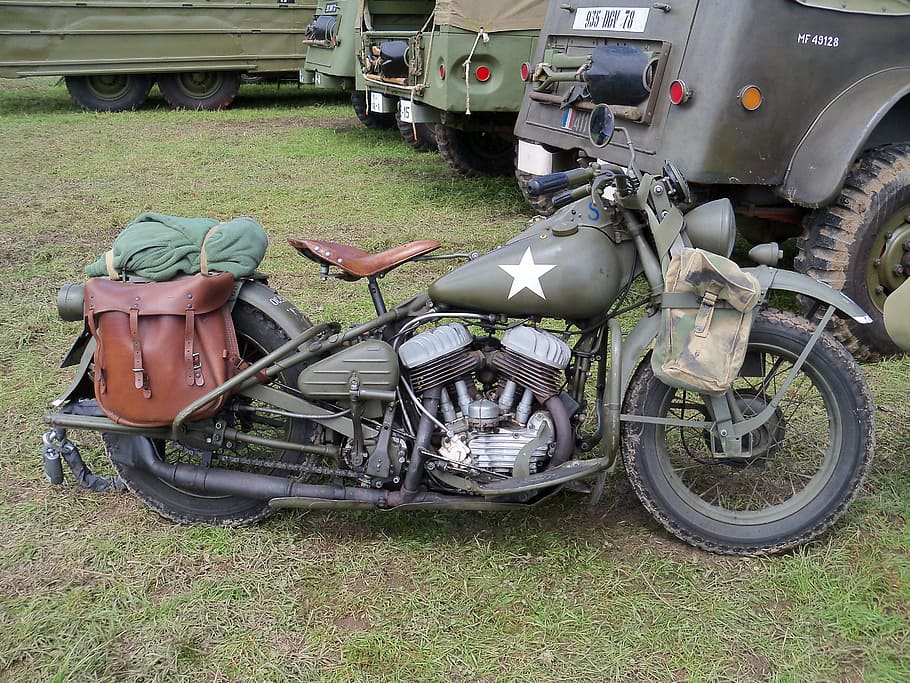 HD wallpaper: vintage motorcycles, second war, landing normandy, mode ...