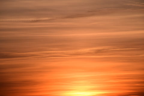 background, sunset, orange, bright, clouds, sky, mood, evening sky HD wallpaper