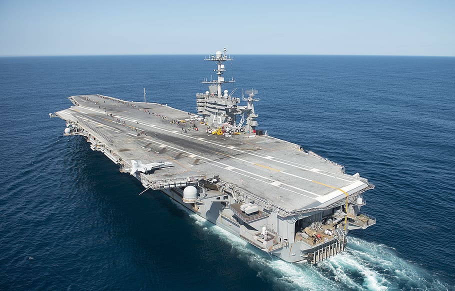 uss harry s, truman cvn 75, aerial, aircraft carrier, navy