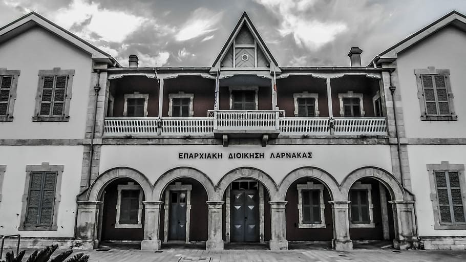 Cyprus, Larnaca, Administration, colonial style, building, building exterior HD wallpaper