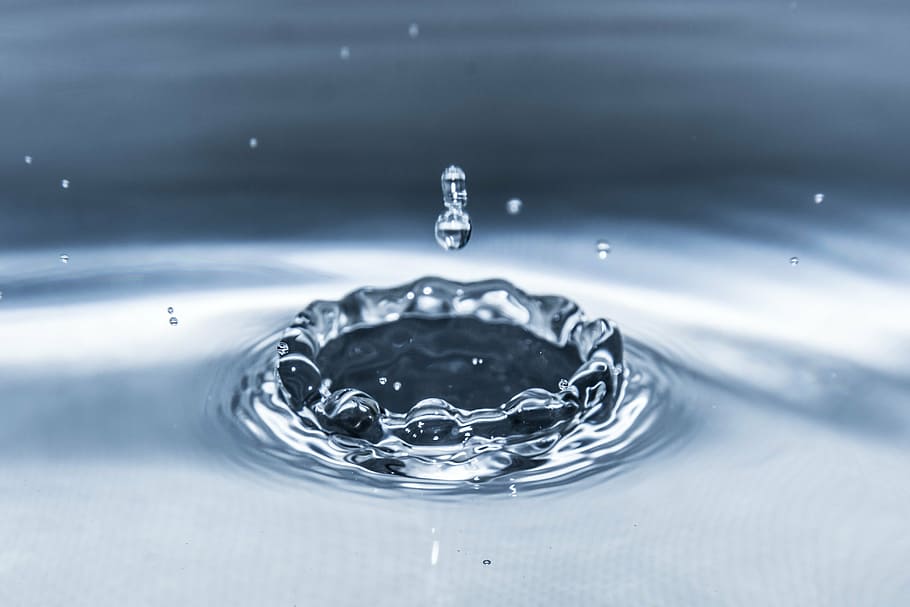 long exposure photography of water drop with splash, drop of water, HD wallpaper