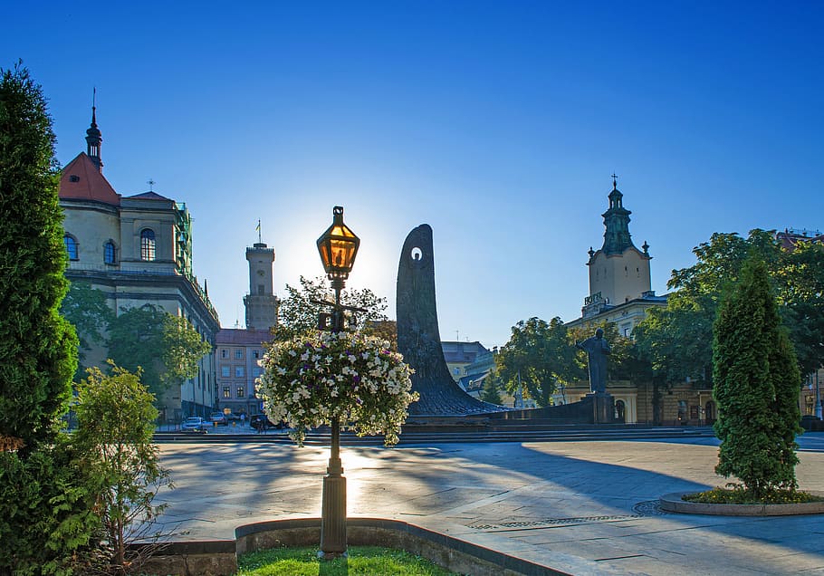 lviv, center, ukraine, landscape, baroque, style, beautiful, HD wallpaper