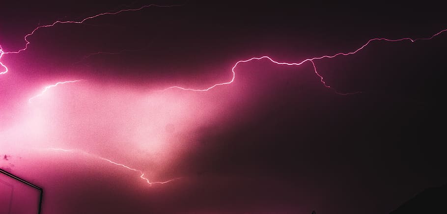 HD wallpaper: pink lightning, storm, spark, weather, sky, thunder, strike,  power | Wallpaper Flare