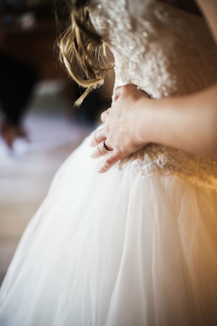 person wearing dress, wedding, love, romance, bride, women HD wallpaper