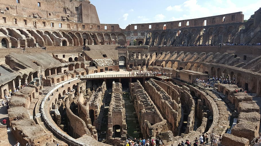 Coliseum, Historic, Italy, Ruins, landmark, acient, architecture, HD wallpaper
