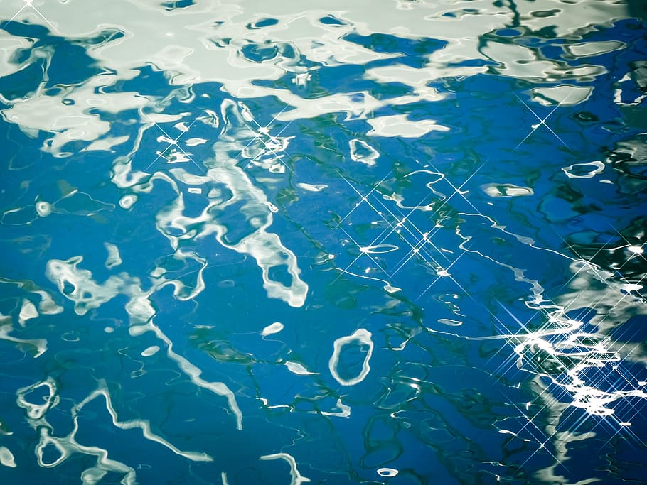 Abstract, Water, blue abstract background, reflection, pattern HD wallpaper