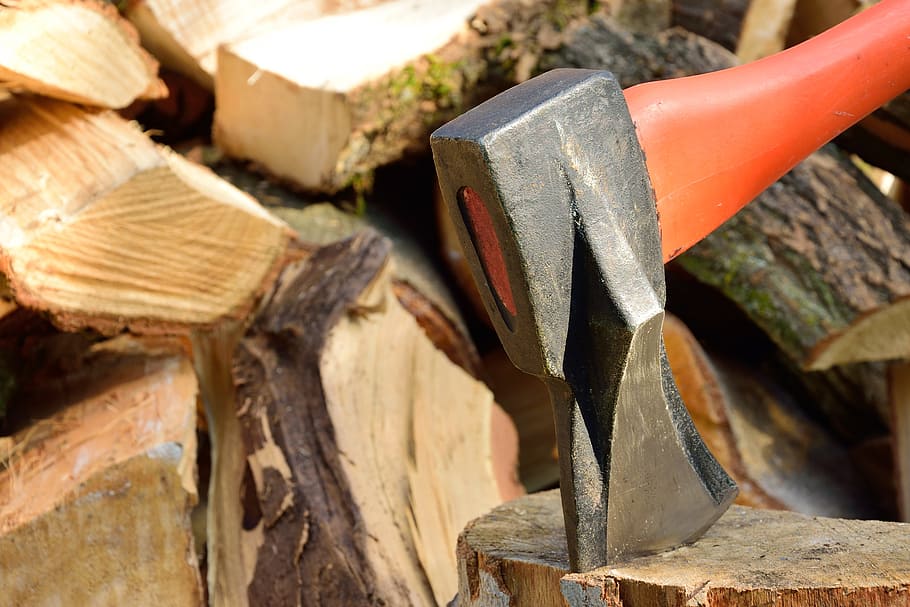 ax, wood, hacking, lumberjack, fuel, edge, wedge, wood - material HD wallpaper
