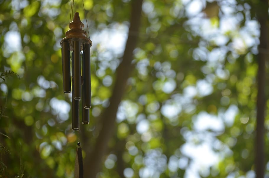 wind chimes, pendant, asian bell, flying, blur, wind bell, sound