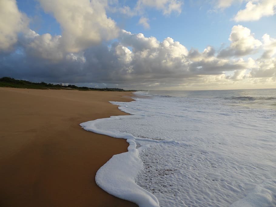 body of water, Beach, Sheets, Foam, mar, nature, sea, sand HD wallpaper
