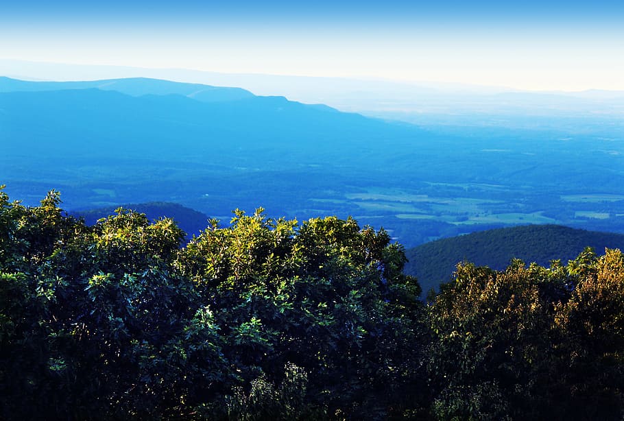 shenandoah valley, mountain, peak, virginia, sky, nature, landscape, HD wallpaper