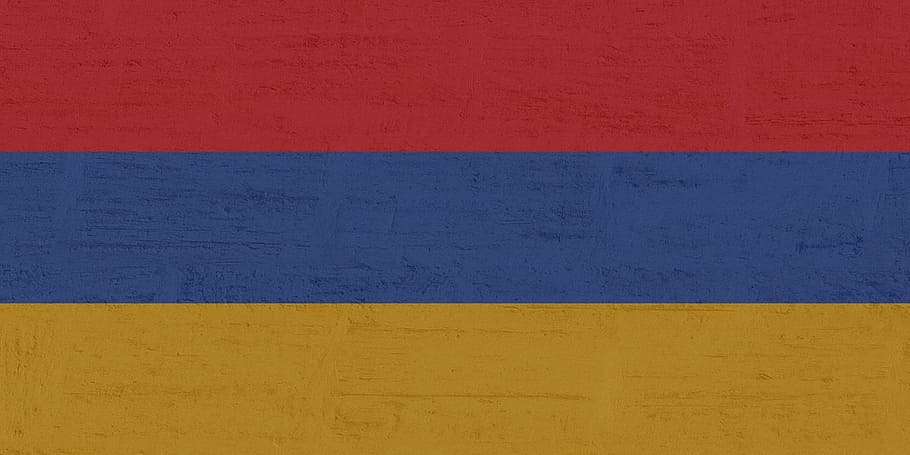 armenia, flag, yellow, backgrounds, blue, wall - building feature HD wallpaper