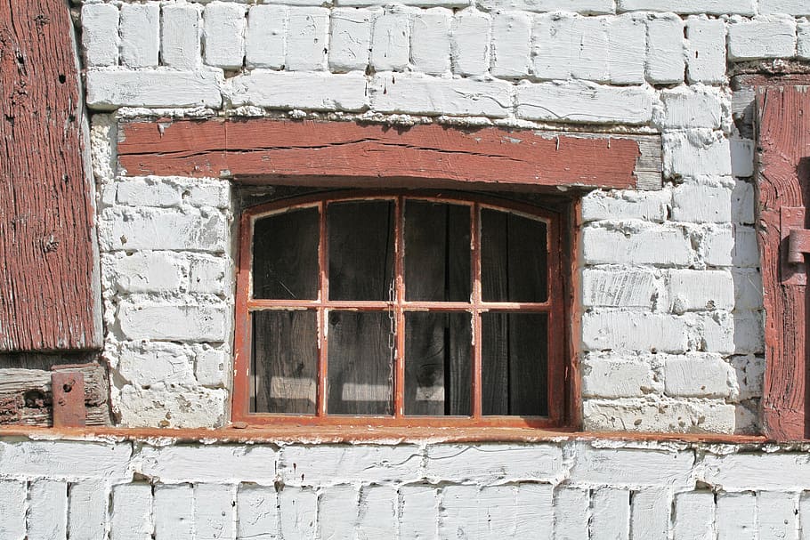 window, old, lapsed, bricks, grate, architecture, built structure HD wallpaper