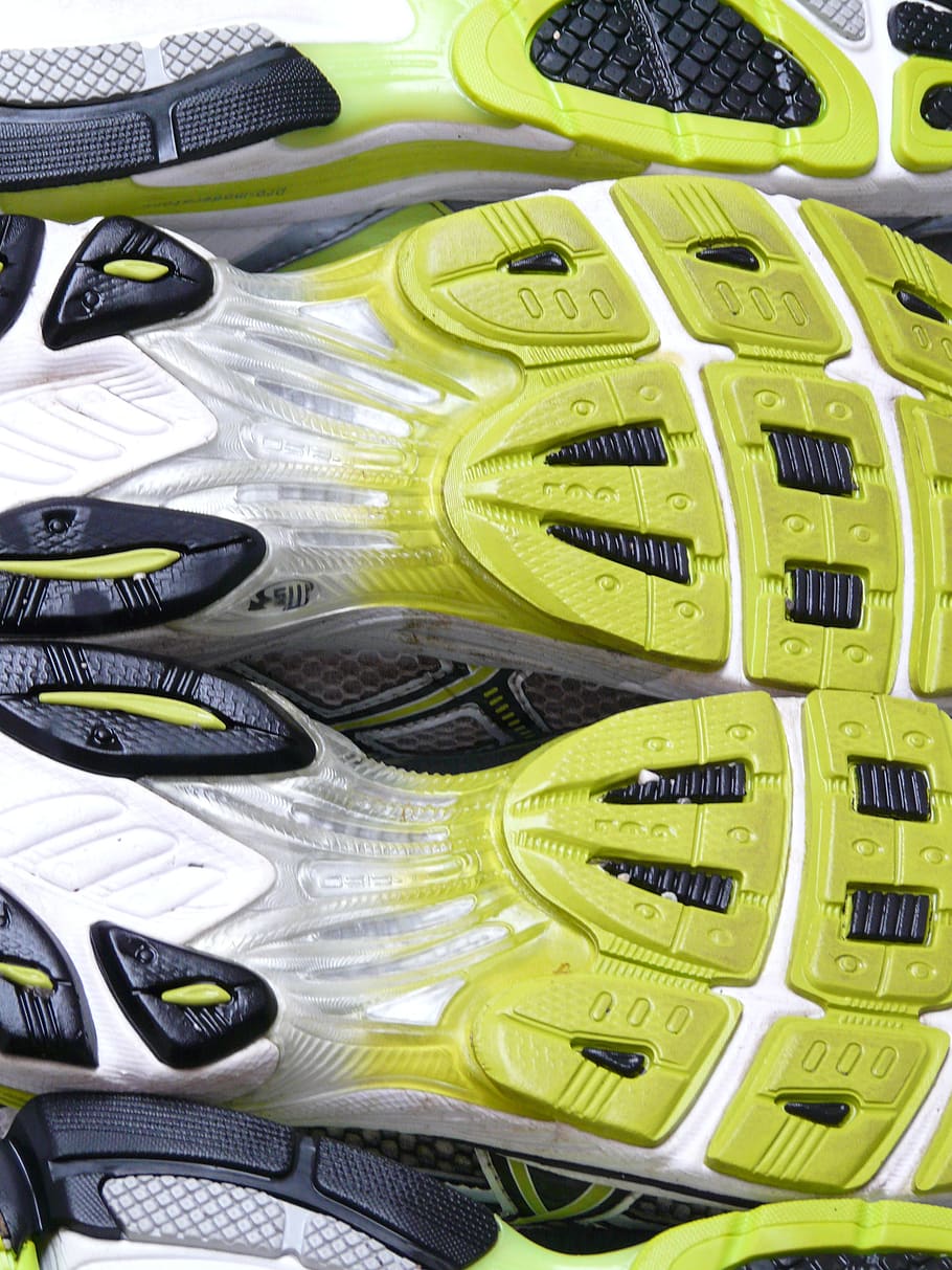 running shoes, sport shoes, sole, profile, rubber, rubber sole, HD wallpaper