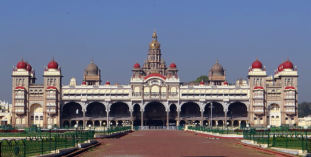 grey mosque, mysore palace, architecture, landmark, structure HD wallpaper