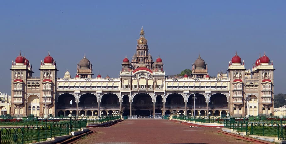 grey mosque, mysore palace, architecture, landmark, structure, HD wallpaper