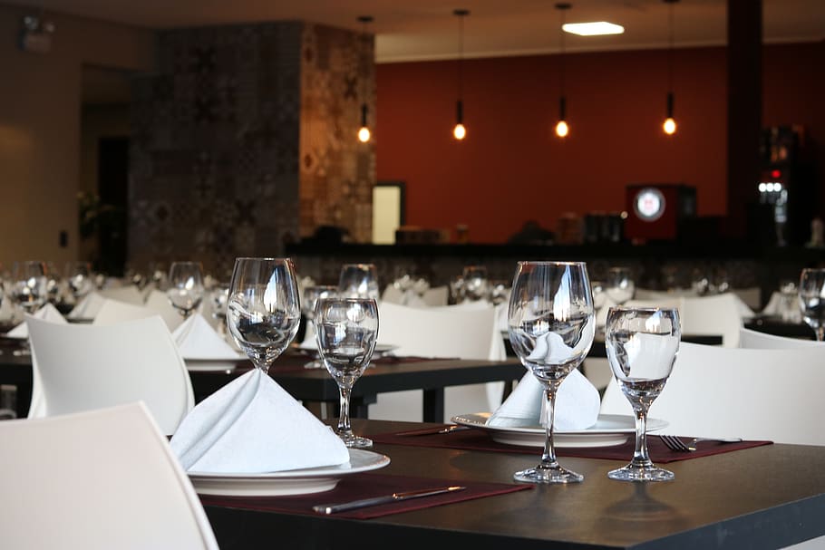 restaurant, glass, elegant, romantic, table, business, food and drink HD wallpaper