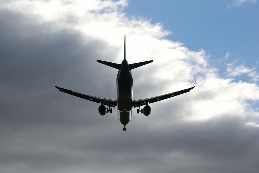 aircraft, fly, clouds, shadow, flight, airplane, commercial Airplane HD wallpaper