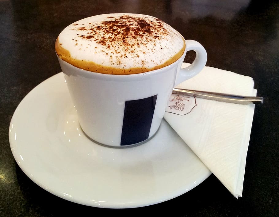 coffee, white, cup, drink, hot, caffeine, cappuccino, brown HD wallpaper