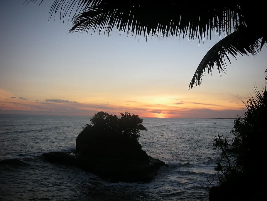view, in, area, ku, bengkulu, beloved, sky, sea, water, sunset HD wallpaper