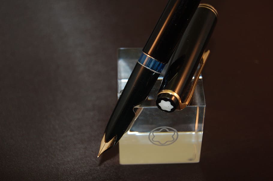 fountain-pen, write, author, writing, gold, ink, vintage, indoors HD wallpaper