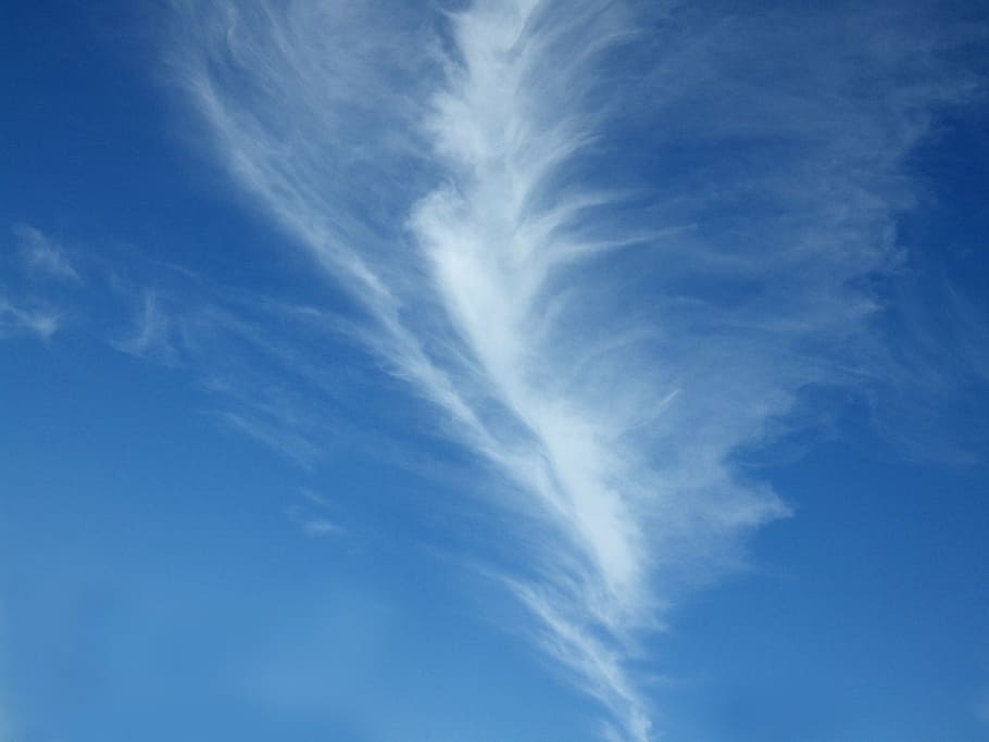 clouds, sky, cirrus, blue, cloudscape, cloud formation, blue sky HD wallpaper