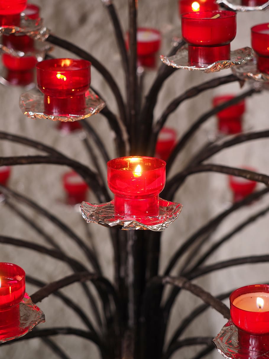 candles, burn, red, light, flame, lighting Equipment, decoration HD wallpaper
