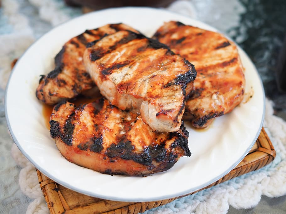 grill, bbq, pork, summer, cooking, bbq grill, fire, outdoor HD wallpaper