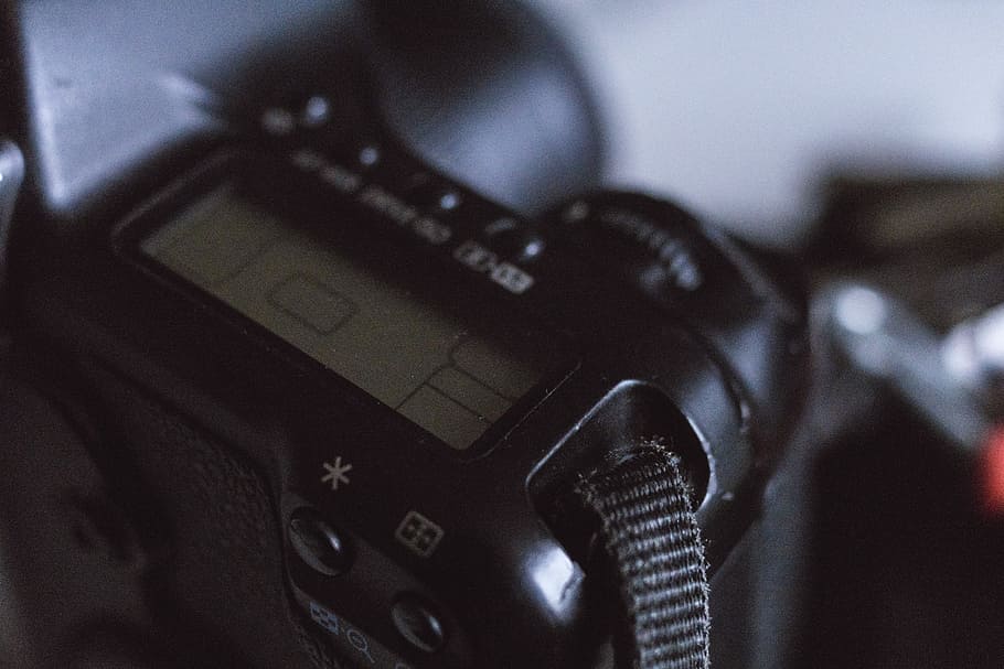 Black Dslr Camera, canon, close-up, digital camera, electronics HD wallpaper