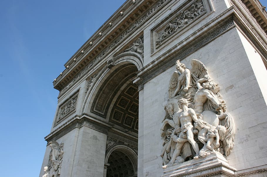arch of triumph, paris, france, architecture, building exterior, HD wallpaper