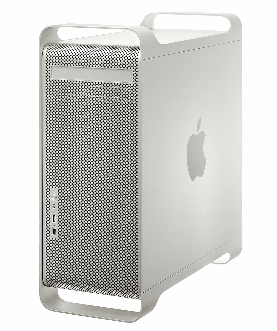 apple, power, macintosh, g5, computer, 2005, technology, white background HD wallpaper