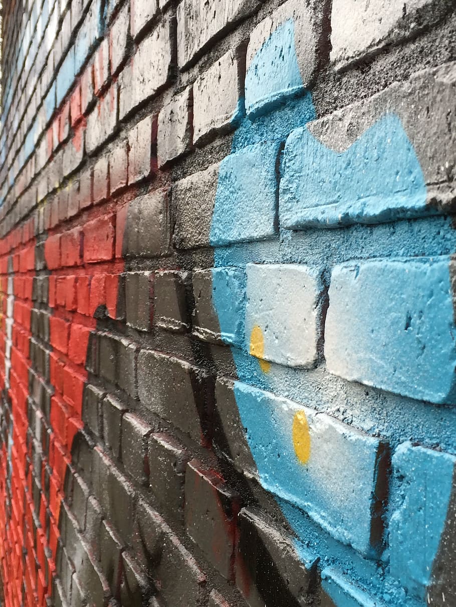 graffiti, wall, decorating, brick, wall - Building Feature HD wallpaper