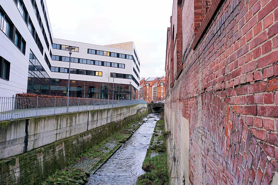 wall, building, bricks, uni kassel, university, university of kassel HD wallpaper