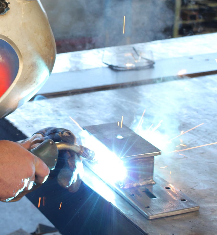 metal, work, tool, craftsmen, industry, weld, hot, mask, protection HD wallpaper