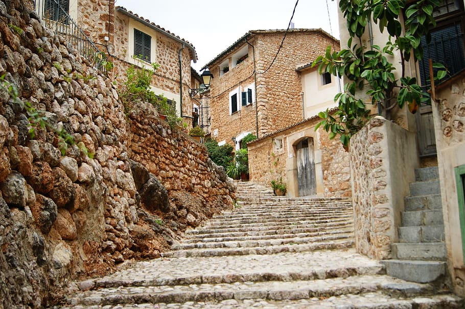 architecture, old, wall, home, building, mallorca, building exterior HD wallpaper