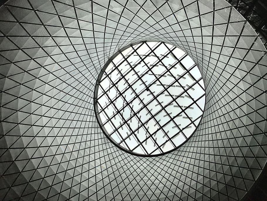 abstract, architecture, art, ceiling, design, geometric, illustration HD wallpaper