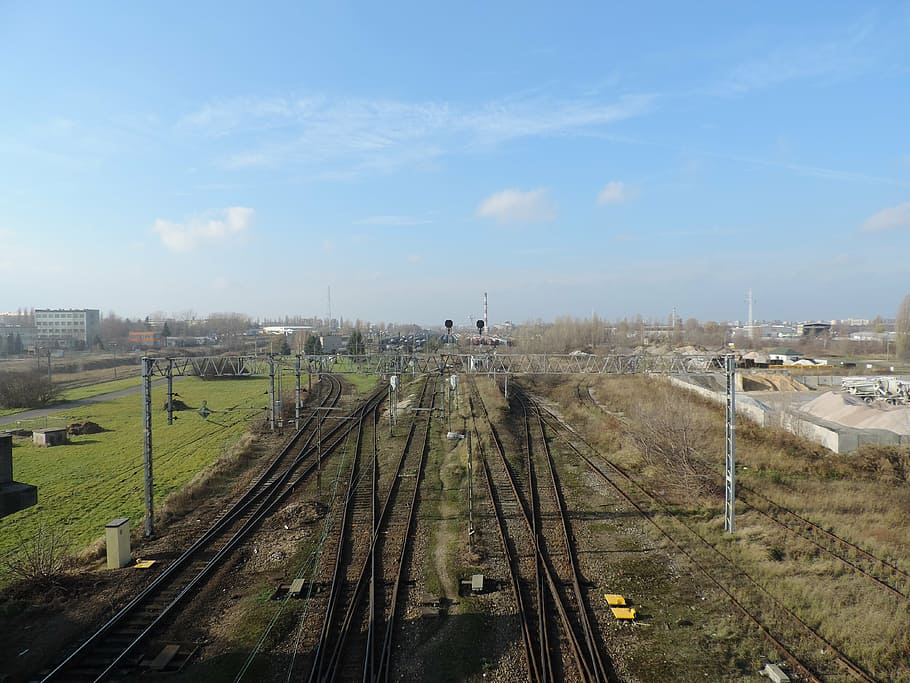 railway, pkp, tracks, tor, unit control, rail transportation HD wallpaper