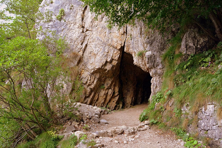 entry, gallery, trail, excursion, pasubio, road, 52, italy HD wallpaper