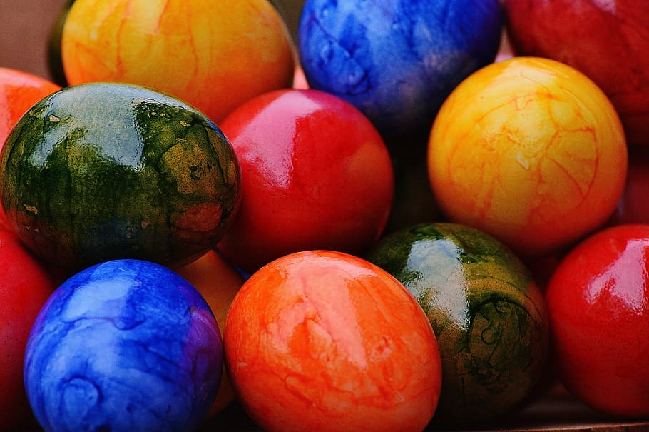easter, easter eggs, colorful, happy easter, colored, food and drink HD wallpaper