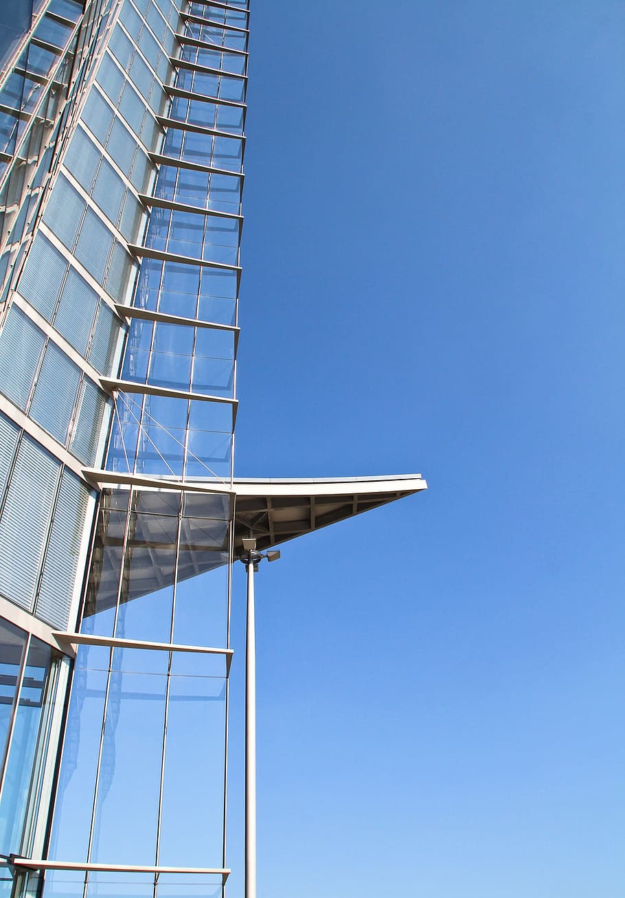 Architecture, Skyscraper, Modern, Glass, blue, clear sky, built structure HD wallpaper