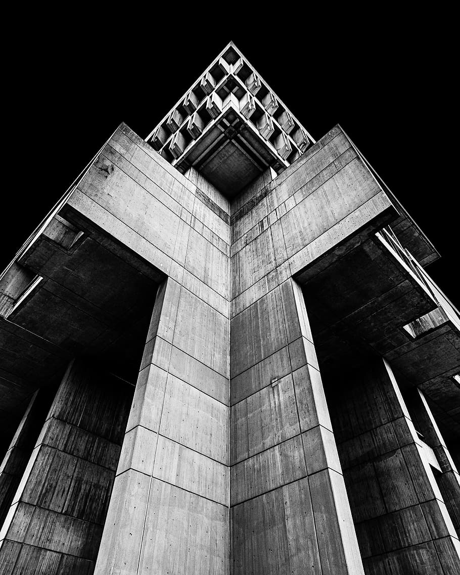 architecture, building, infrastructure, establishment, black and white HD wallpaper