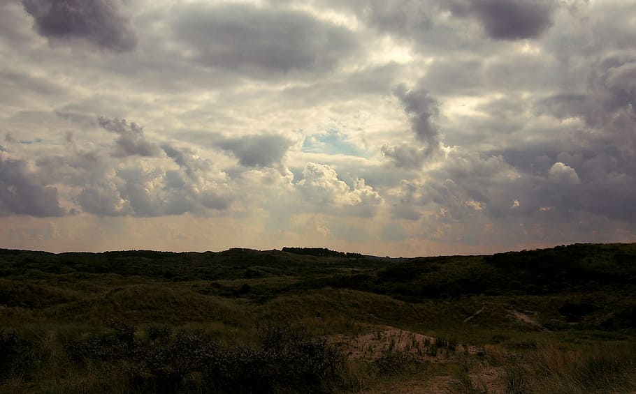 Sky, Clouds, View, Landscape, Cloudy, scenery, horizon, sunset HD wallpaper
