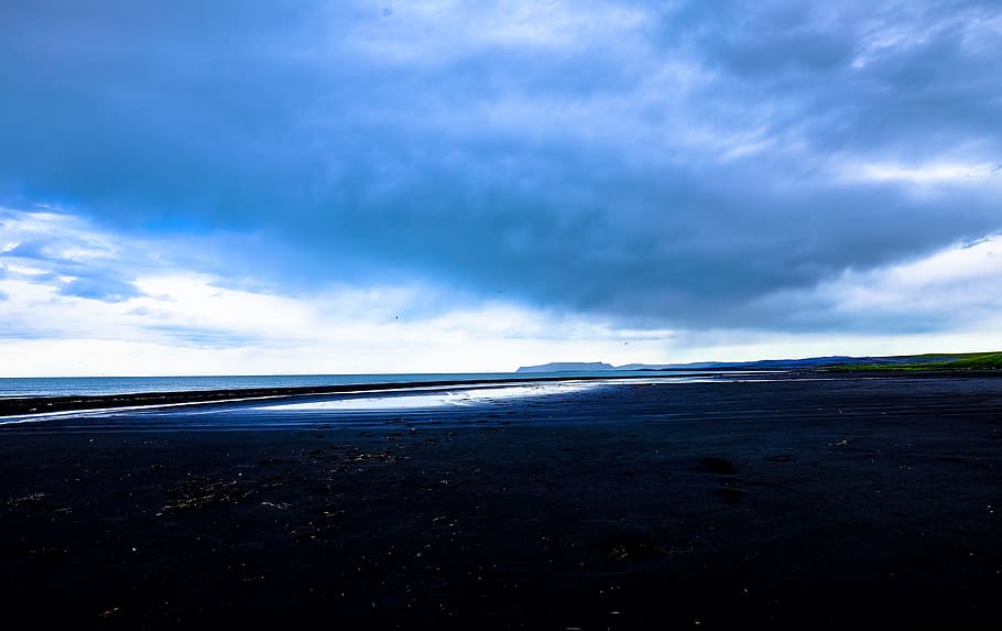 sea, nature, sky, beach, clouds, cloudy, horizon, idyllic, ocean HD wallpaper