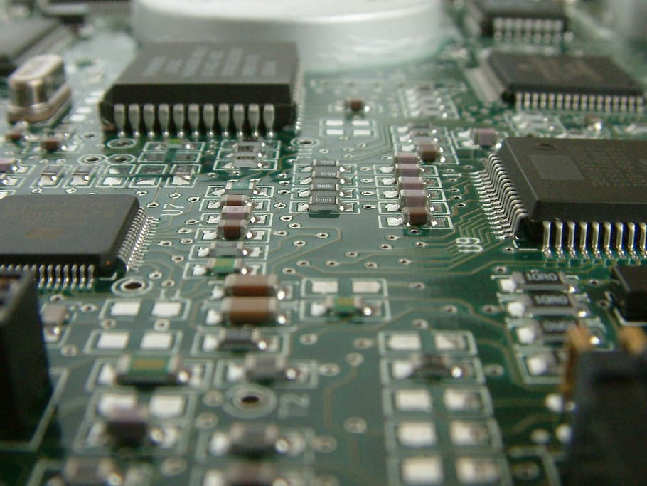 macro shot photography of circuit board, Computer, technology